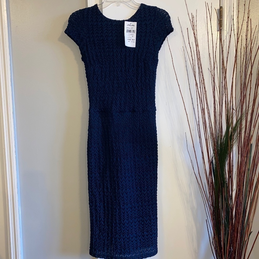 Love Ady ladies size large navy long dress new with tags